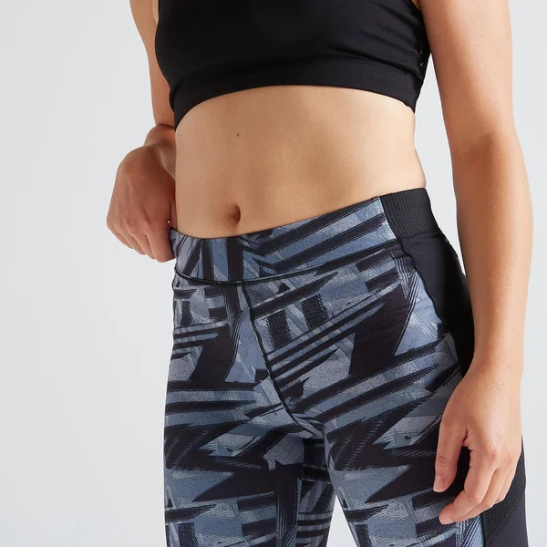 Domyos Women's 120 - Fitness Cardio Training Leggings in Brushed Steel, Size W26 L30