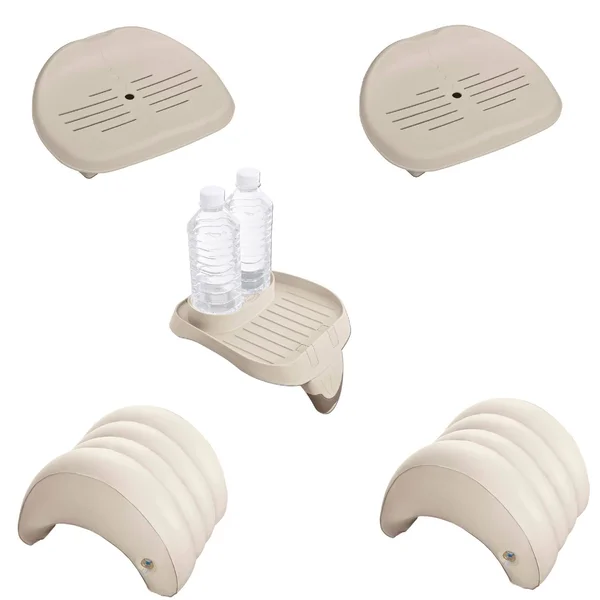 Intex Inflatable Hot Tub Seat - Attachable Cup Holder, Inflatable Head Rest