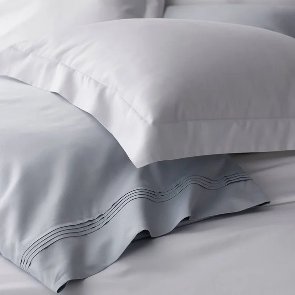 The Company Store Legends Hotel Silver Solid Egyptian Cotton Sateen Standard Sham