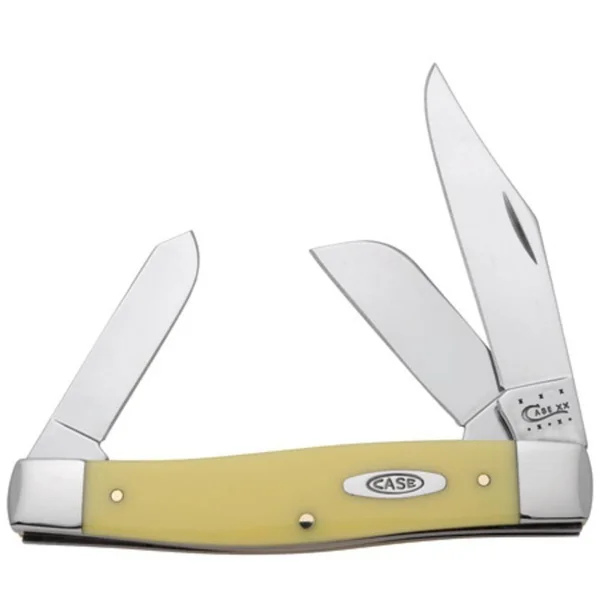 Case 203 Large Stockman Folding Pocket Knife with Yellow Synthetic Handle
