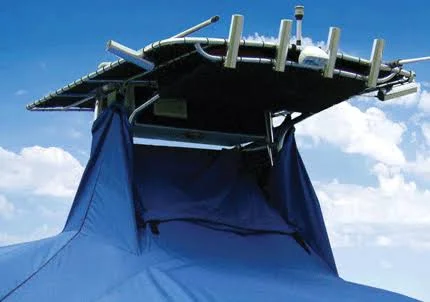 Taylor Made Cover for Boats with Fixed T-Tops and Bow Rails, 21&4x22 x 102x22