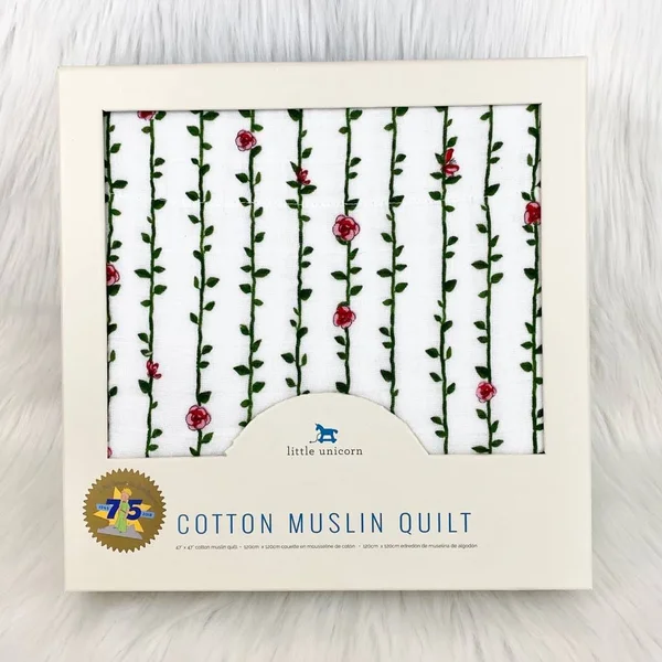 Little Unicorn Cotton Muslin Quilt - Rose Vine