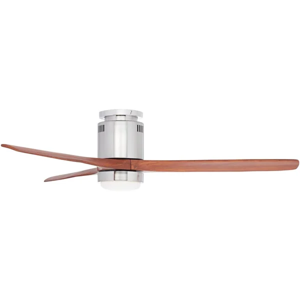 52x22 Casa Vieja Modern Hugger Ceiling Fan with Light LED Remote Control Brushed Nickel Carved Wood for Living Room Kitchen Bedr