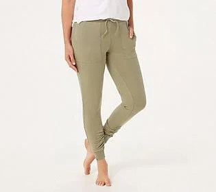 Barefoot Dreams Malibu Collection Luxe Lounge Scrunch Jogger - Size Medium, Cactus