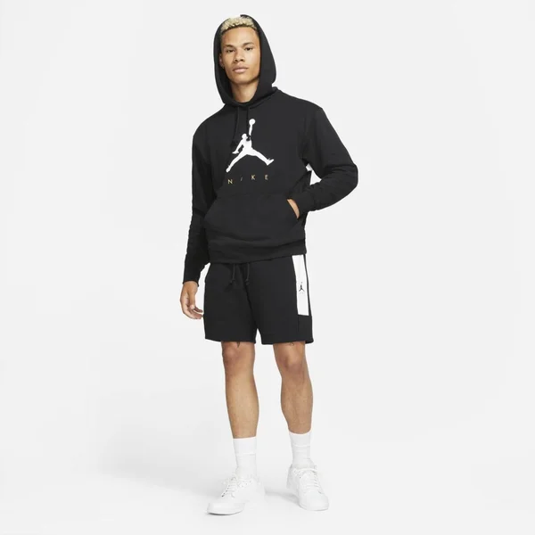 Jordan Jumpman Fleece Pullover Hoodie - Mens - Black/White/Black, Size 3XL