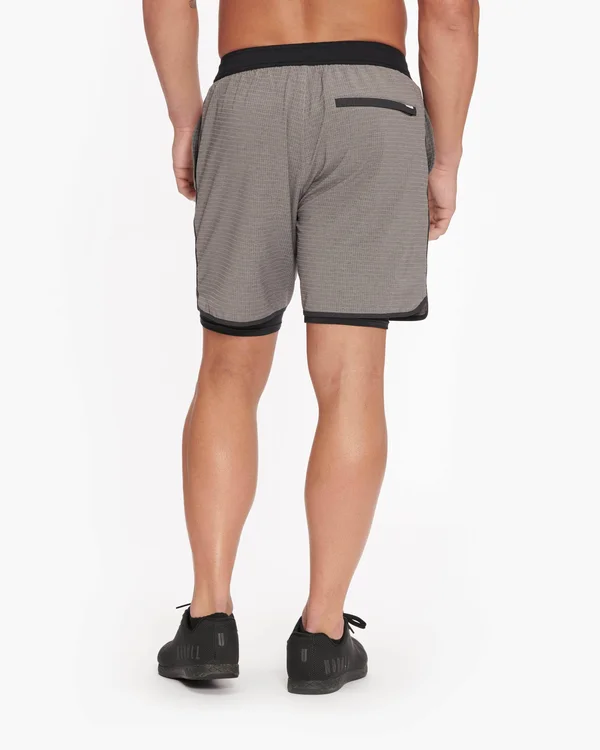 Vuori Stockton Short - Men's Grey Linen Texture - L