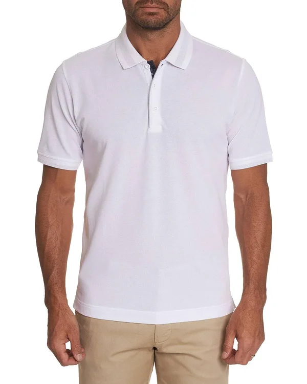 Robert Graham Champion Polo White, Men's, Size: XL