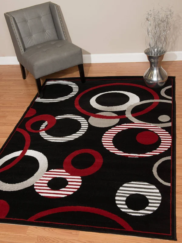 United Weavers Dallas Hip Hop 7&10x22 x 10&6x22 Black (851-10470) Area Rug