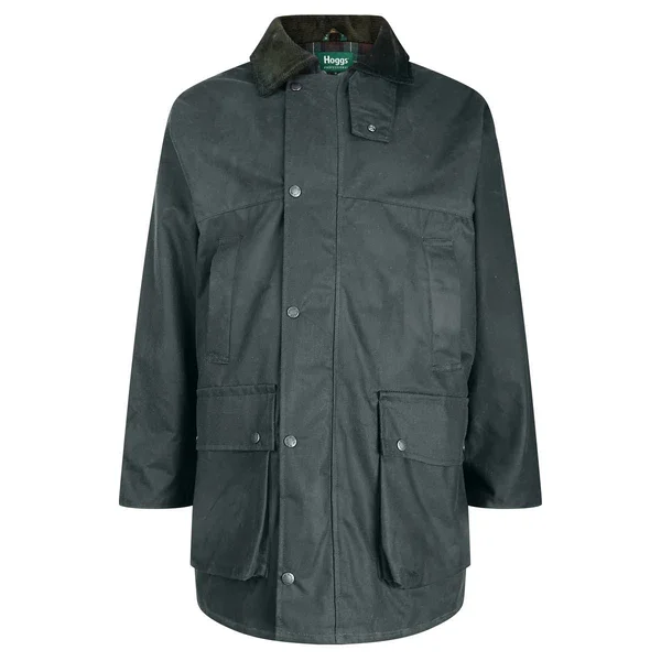 Hoggs of Fife Woodsman Waxed Jacket - Olive, Large