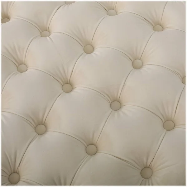 Noble House Jaymee Ivory Velvet Ottoman