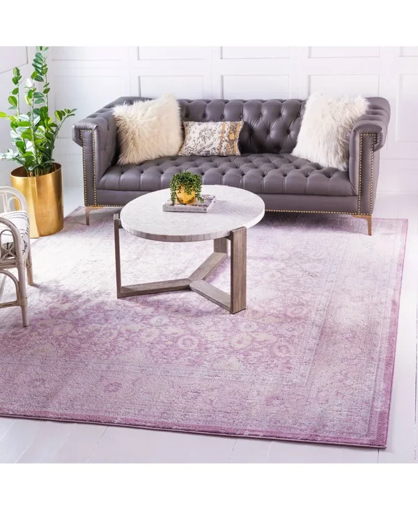 Unique Loom Birch Leila Rug - 8& 0 x 8& 0 - Square