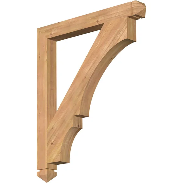 Ekena Millwork 3 1/2x22W x 34x22D x 40x22H Balboa Arts & Crafts Smooth BRACKET, Western Red Cedar