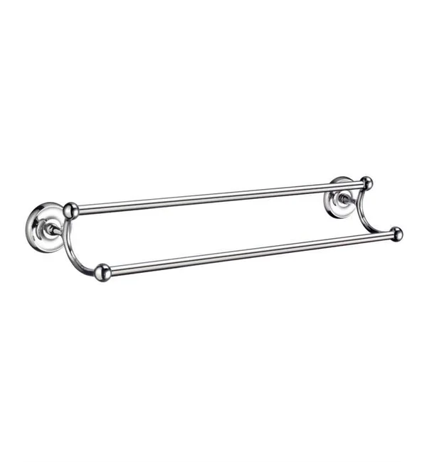 Smedbo V2364 Villa Polished Brass 24x22 Double Towel Rail