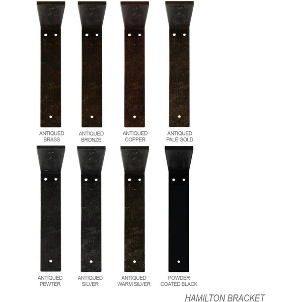 Ekena Millwork BKTM02X12X12HAPBL 2x22W x 12x22D x 12x22H Hamilton Steel BRACKET - Powder Coated Black
