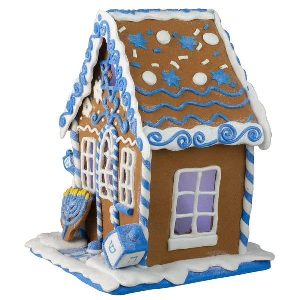Kurt Adler 7x22 LED Hanukkah Gingerbread House Tablepiece