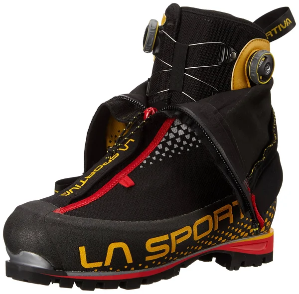 La Sportiva G2 SM Mountaineering Boot Black/Yellow - 45.5