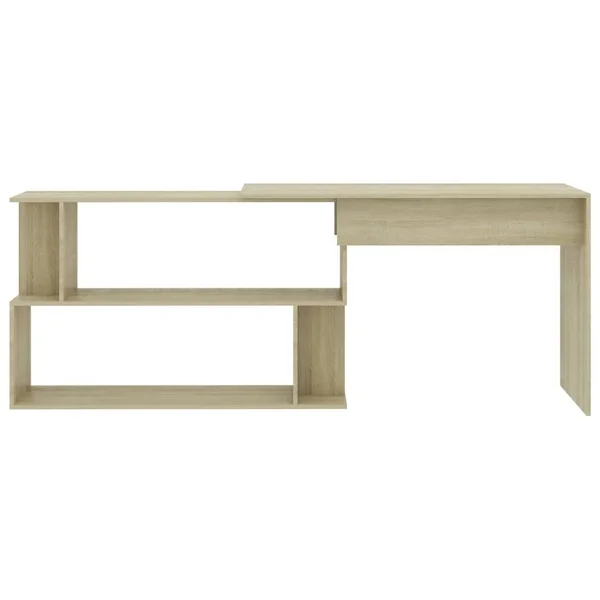 vidaXL Corner Desk Sonoma Oak 47.2x22x19.7x22x29.9x22 Chipboard