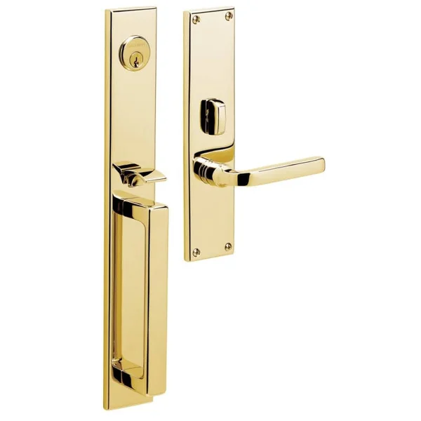 Baldwin 6976150RENT Minneapolis Right Handed Single Cylinder Mortise Handleset Trim Set Satin Nickel