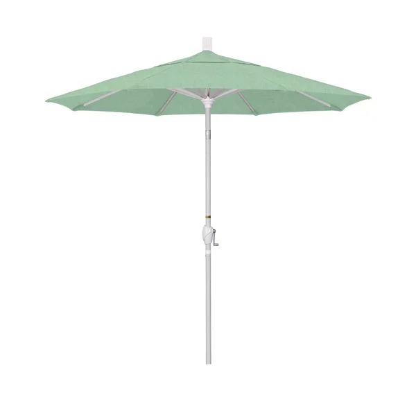 California Umbrella GSPT758-170-5413 Matte White/Sunbrella/Spa 7.5& Aluminum Push Tilt Market Umbrella
