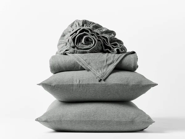 Coyuchi Organic Jersey Sheet Set (Queen - Gray Heather)