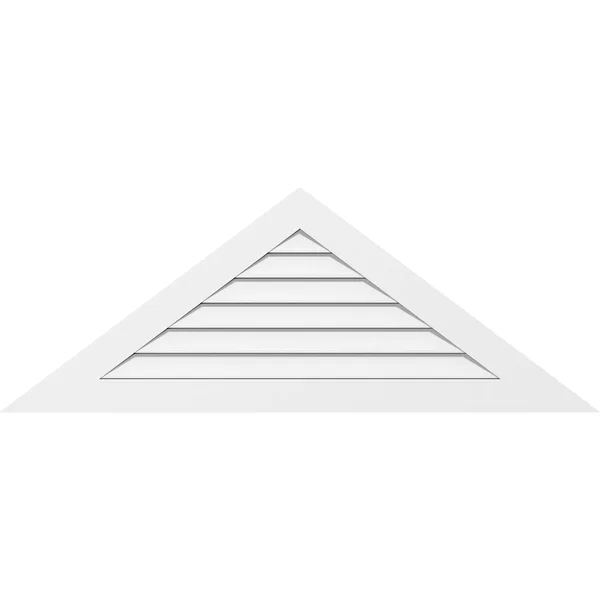 Ekena Millwork GVPTR46X1301SF 46x22W x 13-3/8x22H Triangle Surface Mount PVC Gable Vent 7/12 Pitch: Functional - w/ 3-1/2x22W x 1