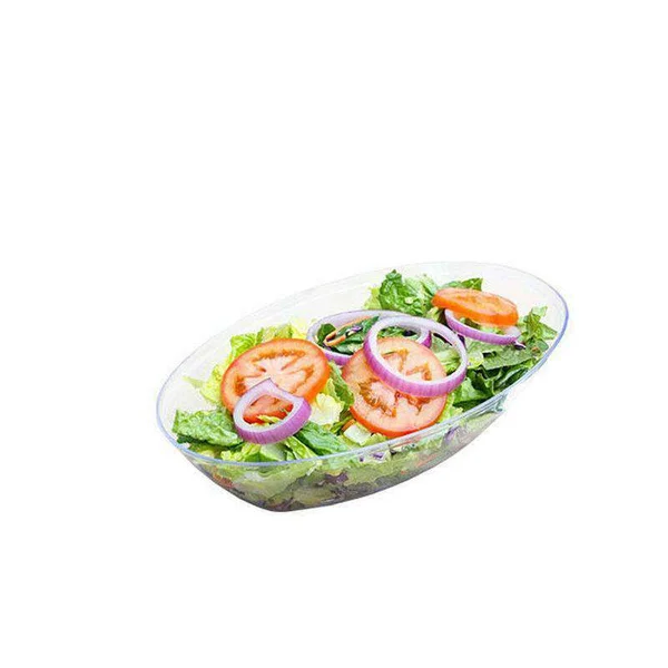 24 Bowls, 2 qt. Clear Oval Plastic Serving Bowls