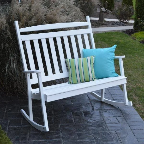 Yellow Pine Double Classic Porch ROCKER - Size: 3.5, Red