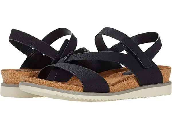 Eurosoft Lexie Wedge Sandal, 8, Leather