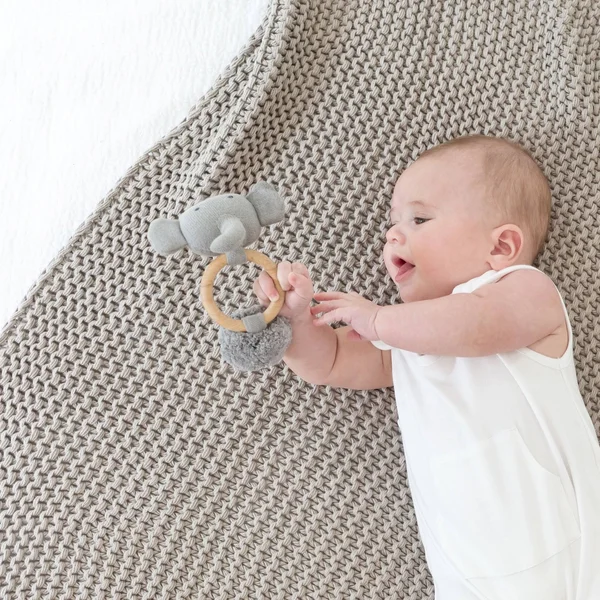 Organic Cotton Comfy Knit Baby Gift Set Gray