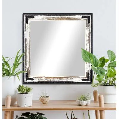 Accringt Cottage Accent Mirror August Grove Size: 39.5x22 H x 39.5x22 W - Finish: Brown Brushed