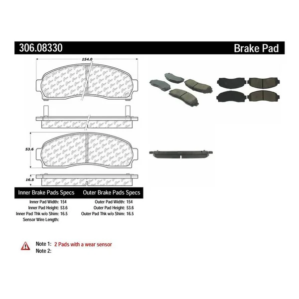 Centric Fleet Performance Brake Pad