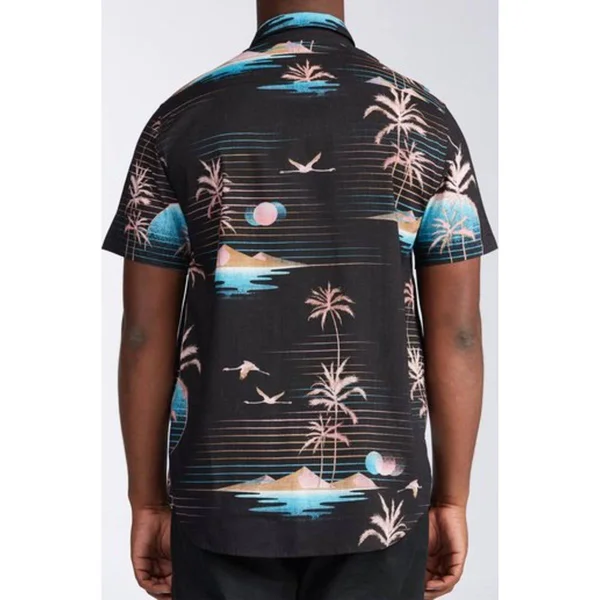 Billabong Sundays Floral Short Sleeve Shirt - Stone - Medium