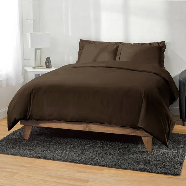 eLuxury 650 Thread Count Egyptian Cotton Duvet Cover Set - King/Calking