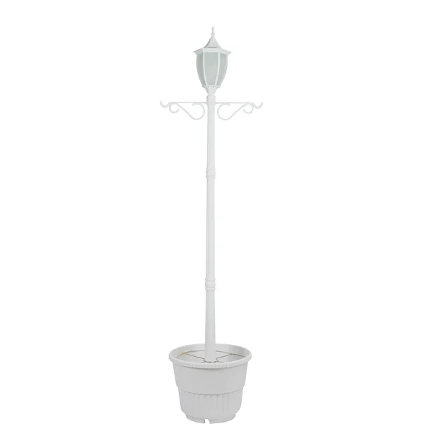 Sun-Ray Crestmont Flaming LED Solar Lamp Post and Planter with Hanger