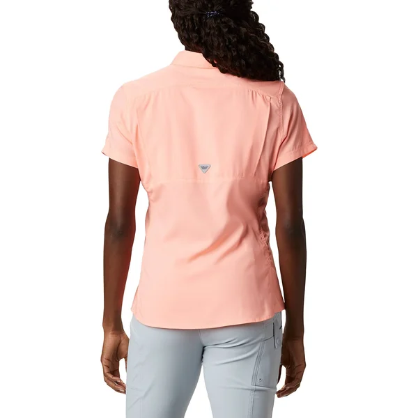 Columbia Sportswear Women's Lo Drag Short Sleeve Fishing Shirt Tiki Pink - Large - Women's Outdoor Short-Sleeve Tops at Academy S