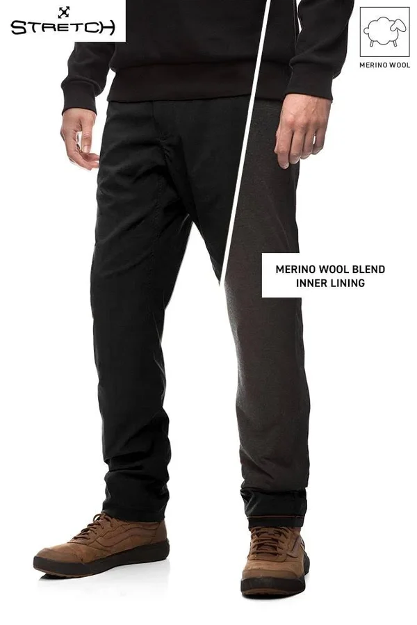 686 Men's Everywhere Merino-Lined Pant - Slim Fit Black - 34