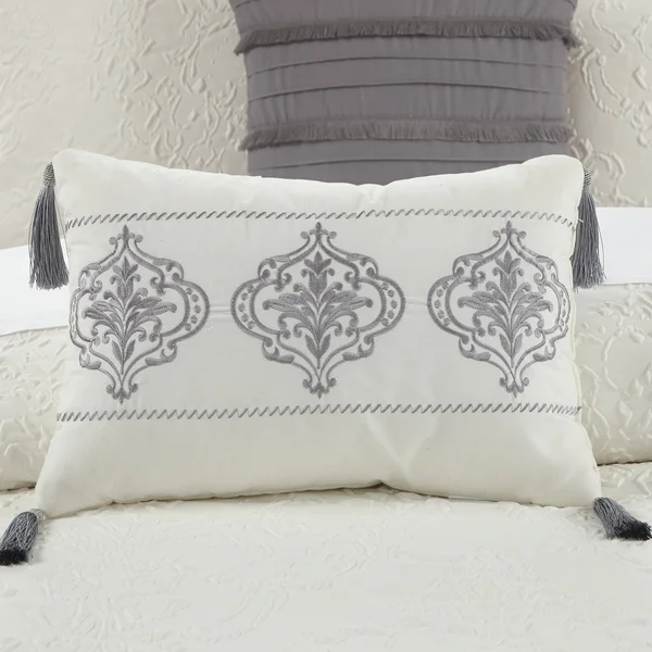 Chic Home Mya 5-Piece Embossed Comforter Set, King, Brick Red
