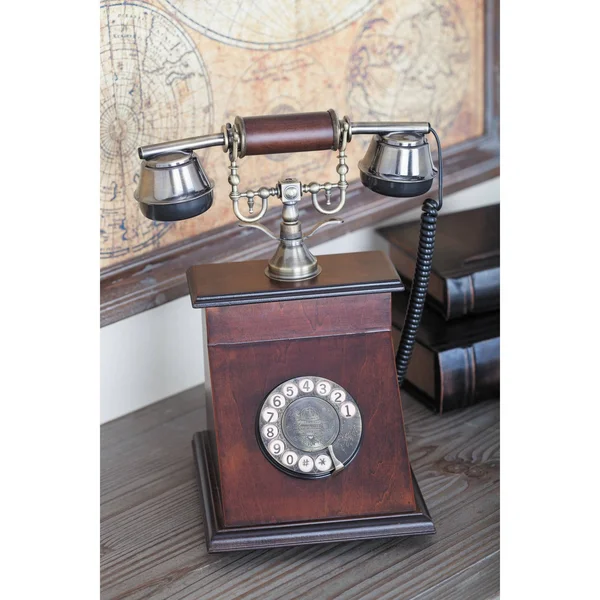 Decmode Vintage Wooden Telephone Box