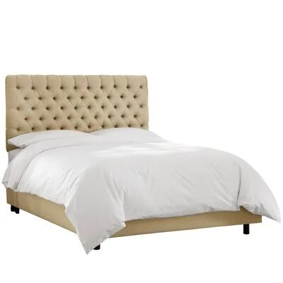 Upholstered Standard Bed Size: Queen, Body Fabric: Linen Sandstone