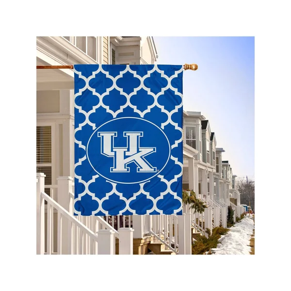 Kentucky Wildcats Double-Sided 28x22 x 40x22 Quatrefoil Fashion House Flag - 28 x 40