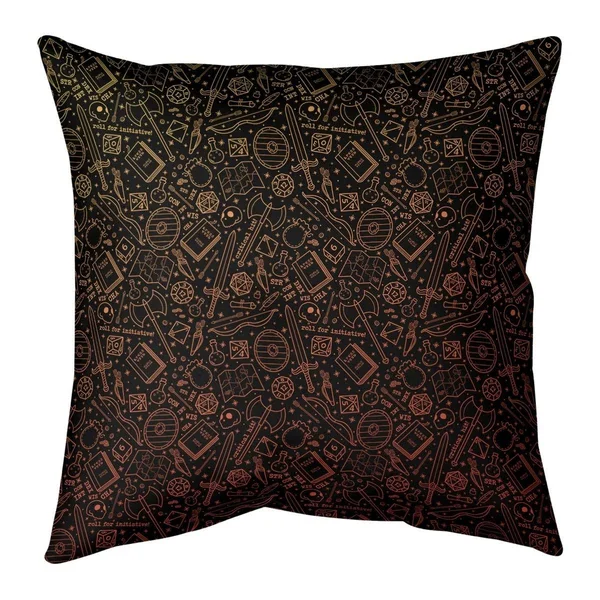 Ombre Color Lines RPG Pattern Throw Pillow - 20 x 20 - Pink & Orange Ombre - Synthetic Fiber