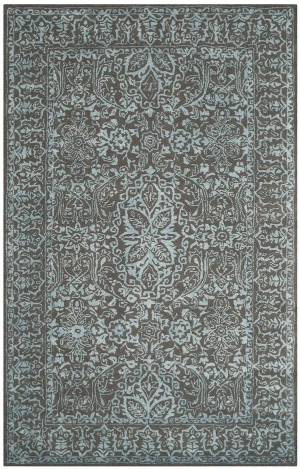 Safavieh Glamour GLM516E Blue - Dark Grey 6& x 9& Area Rug