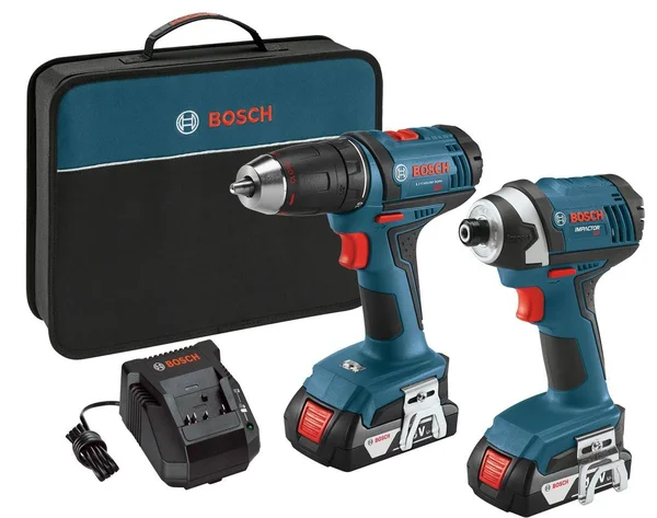Bosch Clpk26-181 18V 2-Tool Combo Kit, 1/2x22 Compact Drill, Driver