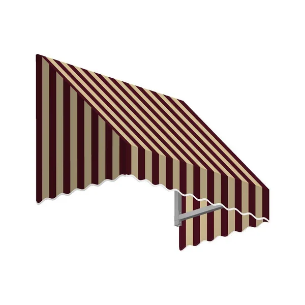Awntech 10.38 ft. Wide San Francisco Window/Entry Awning (24 in. H x 48 in. D) Burgundy/Tan