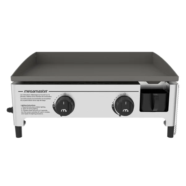 Megamaster 2-Burner Griddle Tabletop Propane GAS Grill (Black)