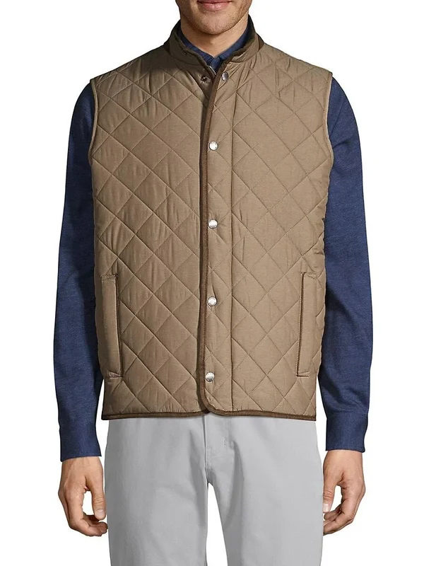 Peter Millar Men's Essex Quilted Vest - Iron - Size Small