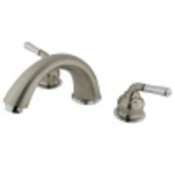 Kingston Brass Magellan Two Handle Roman Tub Filler - Satin Nickel-polished Chrome KC367