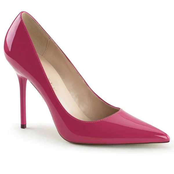 Pleaser CLASSIQUE-20 - 4x22 Pointed-Toe Pump - White Patent 12