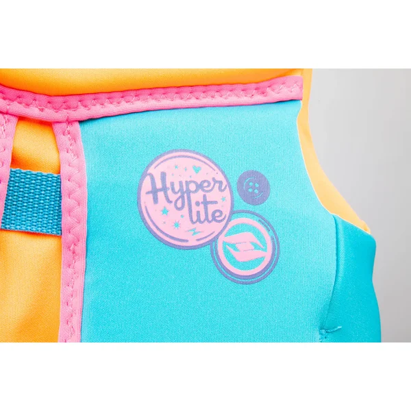 Hyperlite Colorful Girl's Child Indy Watersport Life Jacket Vest - Uscg Approved, One size, Pink/Teal