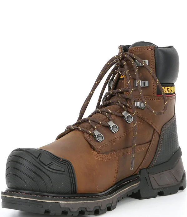 Caterpillar Men's 6 in. Excavator XL Waterproof Composite Toe Work Boots - Brown - 11